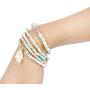 HaHaGirl 6 Sets Bohemian Stackable Bead Bracelets for Women Girls Stretch Multilayered Bracelet Set Multicolor Tassel Strand Bracelets Stretch Jewelry