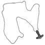 Celtic Mjolnir Norse Viking Jewelry Mjölnir Knight Thors Hammer Thor Odin Asgard Asatru Protection Amulet Unisex Boys Mens Pewter Polished Pendant Necklace for men w Silver Ball Chain