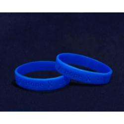 Fundraising For A Cause | Blue Colon Cancer Bracelets- Blue Ribbon Cancer Awareness Silicone Bracelets for Adults