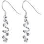 Linear Jewelry 925 Sterling Silver Exquisite Knot Threader Dangle Earrings Curve Twist Shape Spiral Dangle Earrings Gift for Women Teen Girls