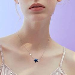 BriLove Women 925 Sterling Silver Twinkle Little Star Pendant Necklace