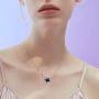 BriLove Women 925 Sterling Silver Twinkle Little Star Pendant Necklace