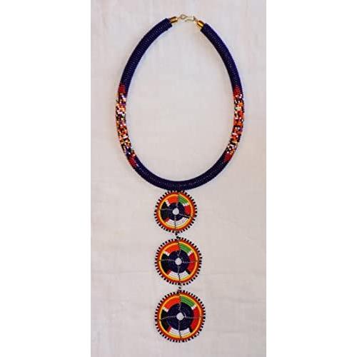 textures in time Hand Created African Maasai Beaded Choker