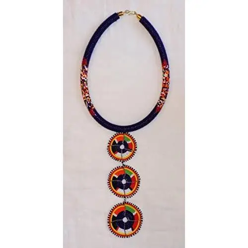 textures in time Hand Created African Maasai Beaded Choker