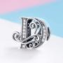 Eternalll Jewellery - Spacer Beads Authentic 925 Sterling Silver Charms Vintage A-Z Letter Alphabet Charms Fit Pandora Bead Bracelets & Women Original Charm DIY Jewelry