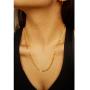 MONOZO Gold Paperclip Chain Necklace for Women, 14k Gold Filled Link Paperclip Chain Choker Necklace Chain Link Bracelet Sets Girls Long Oval Rectangle Chain Paper Clip Link Necklace for Women Girls