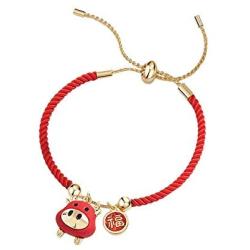 Vanski 2021 Year of Ox Red String Bracelet Chinese Zodiac Animal Charm Lucky Bracelet for Women, Adjustable