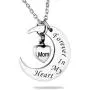 HooAMI Cremation Jewelry Moon Heart Urn Necklace Memorial Ash Keepsake HooAMI Cremation Jewelry Moon Heart Urn Necklace Memorial Ash Keepsake