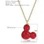 Deelan Womens Mickey Pendant Necklaces for Women 18K Gold Plated Mouse Charm Jewelry Necklace Girls Gift