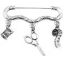UJIMS Sewing Bracelet Sewing Lover Gift for Her Sewing Quilting with Lapel Pin Sewing Jewelry for Seamstress