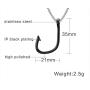 HUANIAN Jewelry Mens Stainless Steel Fishhook Fish Hook Pendant Necklace with 24'' Chain