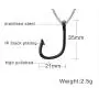 HUANIAN Jewelry Mens Stainless Steel Fishhook Fish Hook Pendant Necklace with 24'' Chain HUANIAN Jewelry Mens Stainless Steel Fishhook Fish Hook Pendant Necklace with 24'' Chain