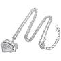 Lemegeton Heart Crystal Gymnastics Charm Chain Necklace Jewelry for Gymnast/Gymnastic Coaches&Teams (White)