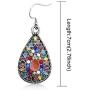 Dangle Earrings Sterling Silver Drop Earring Handmade Bohemian Teardrop Earrings