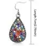 Dangle Earrings Sterling Silver Drop Earring Handmade Bohemian Teardrop Earrings Dangle Earrings Sterling Silver Drop Earring Handmade Bohemian Teardrop Earrings