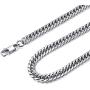 FOCALOOK 6MM Stainless Steel Cuban Link Chain Necklace for Women Men, 22/26/28/30 Inches, 18K Gold Plated/Black Gun Plated, Customized Name Necklace(with Gift Box)