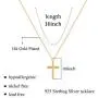 OSIANA Small Cross Necklace for Women Sterling Silver Simple Elegant Delicate Cross Necklace Good Elephant Evil Eye Necklace Gift