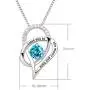 ALOV Jewelry Sterling Silver Birth Month I Love You to The Moon and Back Love Heart Cubic Zirconia Pendant Necklace ALOV Jewelry Sterling Silver Birth Month I Love You to The Moon and Back Love Heart Cubic Zirconia Pendant Necklace