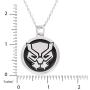 Marvel Comics Black Panther Jewelry, Stainless Steel Pendant Necklace, 22'' Ball Chain