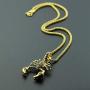 Scorpion Pendant Stainless Steel Necklace for Men Women Punk Jewelry Hiphop Rock Padlock Metal Birthday Anniversary Graduation Stylist Gift,Gold