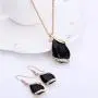 Ezing Women Crystal Pendant Gold Plated Chain Necklace Earring Jewelry Set Ezing Women Crystal Pendant Gold Plated Chain Necklace Earring Jewelry Set