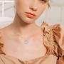 Waysles Butterfly Necklaces for Women, Butterfly Crystal Opal Necklace with Premium Birthstone, Silver-Tone, 18”+2” Chain