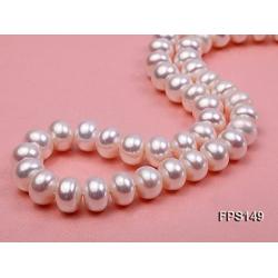 JYX Freshwater Pearl Necklace Set 11-12mm White Pearl Necklace Bracelet and Earrings Jewelry Set