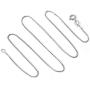 T400 925 Sterling Silver 1.5mm 1mm Italian Box Chain Necklace Unisex Gift for Women Men Boys 16 18 20 22 24 26 30 inches