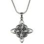 Witches Knot Necklace, with 18'' Snake chain, Witchs Star the Magic Knot Wiccan Pendant 4-Pointed Celtic Star Charm Triquetra Wicca Magick Pure Stainless Witches Knot Necklace, with 18'' Snake chain, Witchs Star the Magic Knot Wiccan Pendant 4-Pointed Celtic Star Charm Triquetra Wicca Magick Pure Stainless