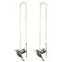 Hummingbird Earrings For Women Threader Earrings Dangle Drop Earrings Crystal Tassel Earrings Rhinestone Diamond Stud Earrings Thanksgiving Day Gift Fashion Jewelry For Women Girls(Pink/Blue)