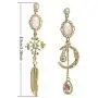 Asymmetrical Stars and Moon Dangle Stud Earrings for Women Planet Earrings with Clear Crystal for Girls Asymmetrical Stars and Moon Dangle Stud Earrings for Women Planet Earrings with Clear Crystal for Girls