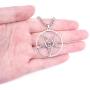 HAQUIL Satanic Necklace - Stainless Steel, Inverted Pentagram Sigil of Baphomet Pendant - Box Chain, 19.7''