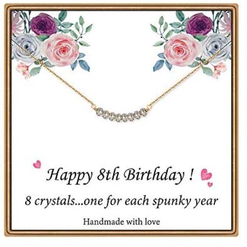 IEFLIFE Necklaces for Women Girls Birthday Gifts, Beaded Bar Necklace Birthday Gifts for Women Girls Crystal Beads Necklace Happy Birthday Jewelry 7-30th Birthday Necklace
