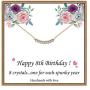 IEFLIFE Necklaces for Women Girls Birthday Gifts, Beaded Bar Necklace Birthday Gifts for Women Girls Crystal Beads Necklace Happy Birthday Jewelry 7-30th Birthday Necklace