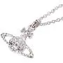 Vivienne Westwood Silver bas-relief Saturn necklace with exclusive box and paper bag Vivienne Westwood Silver bas-relief Saturn necklace with exclusive box and paper bag