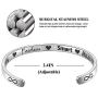 Suyi Inspirational Bracelet for Women Personalized Gift Cuff Bracelet Mantra Engraved Birthday Bangle Bracelet