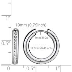 Small Hoop Earrings, TGNEL Hypoallergenic Earrings Tiny Cartilage Earrings- Huggie Earrings for Girls Women Men Teens