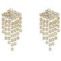 Rhinestone Chandelier Tassel Dangle Earrings Dainty Short Fringe Chain Earrings