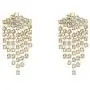Rhinestone Chandelier Tassel Dangle Earrings Dainty Short Fringe Chain Earrings