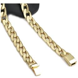 Gold Necklace Chain [ 9mm Cuban Link ] up to 20X More 14k GOLD Than Other Fashion Jewelry Chains - Durable Necklaces for Men with Replacement Guarantee 16 to 30 inches Lobster Claw Clasp USA Made!