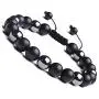 MOOSU Tiger Eye Stone Bracelet Frosted Black Agate Frosted Beads Couple Style Iron Gallstone Bracelet Hand-Woven Jewelry MOOSU Tiger Eye Stone Bracelet Frosted Black Agate Frosted Beads Couple Style Iron Gallstone Bracelet Hand-Woven Jewelry