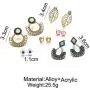 ZRosse 6 Piars Bohemian Leaf Flower Pearl Crystal Earrings Set Fashion Retro Zircon Crystal Charm Ear Studs for Women and Girls ZRosse 6 Piars Bohemian Leaf Flower Pearl Crystal Earrings Set Fashion Retro Zircon Crystal Charm Ear Studs for Women and Girls