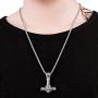 Ropman Gold Norse Viking Jewelry Men Necklace Thor Hammer Mjolnir Necklace Amulet Scandinavian Stainless Steel Pendant Valknut Free 23 Inch Chain