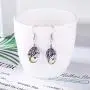 Tree of Life Dried Pressed Real Flowers Teardrop Drop Earrings Glass Hook Earrings(purple) Tree of Life Dried Pressed Real Flowers Teardrop Drop Earrings Glass Hook Earrings(purple)