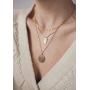 Happiness Boutique Women Flower of Life Necklace Gold Color Delicate Pendant Necklace Stainless Steel Jewelry