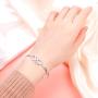 925 Sterling Silver Infinity Inspirational Bracelet With Message''Always My Sister, Forever My Friend'', Adjustable Sisters Bracelets Friendship Jewelry for Women Girls
