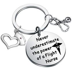 Flight Nurse Gifts Keychain Nurse Graduation Gifts Nurse School Student Gifts Inspiration Flight Nurse Jewelry Never Underestimate The Power of Flight Nurse