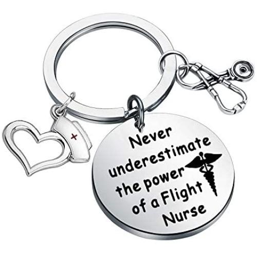 Flight Nurse Gifts Keychain Nurse Graduation Gifts Nurse School Student Gifts Inspiration Flight Nurse Jewelry Never Underestimate The Power of Flight Nurse