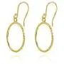 Sterling Silver Hammered Circle Fashion Dangle Earrings