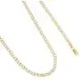 Nuragold 10k Yellow Gold 4.5mm Cuban Chain Curb Link Diamond Cut Pave Two Tone Bracelet, Mens Womens Lobster Lock 7'' 7.5'' 8'' 8.5'' 9''